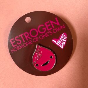 I Heart Guts Estrogen Pin